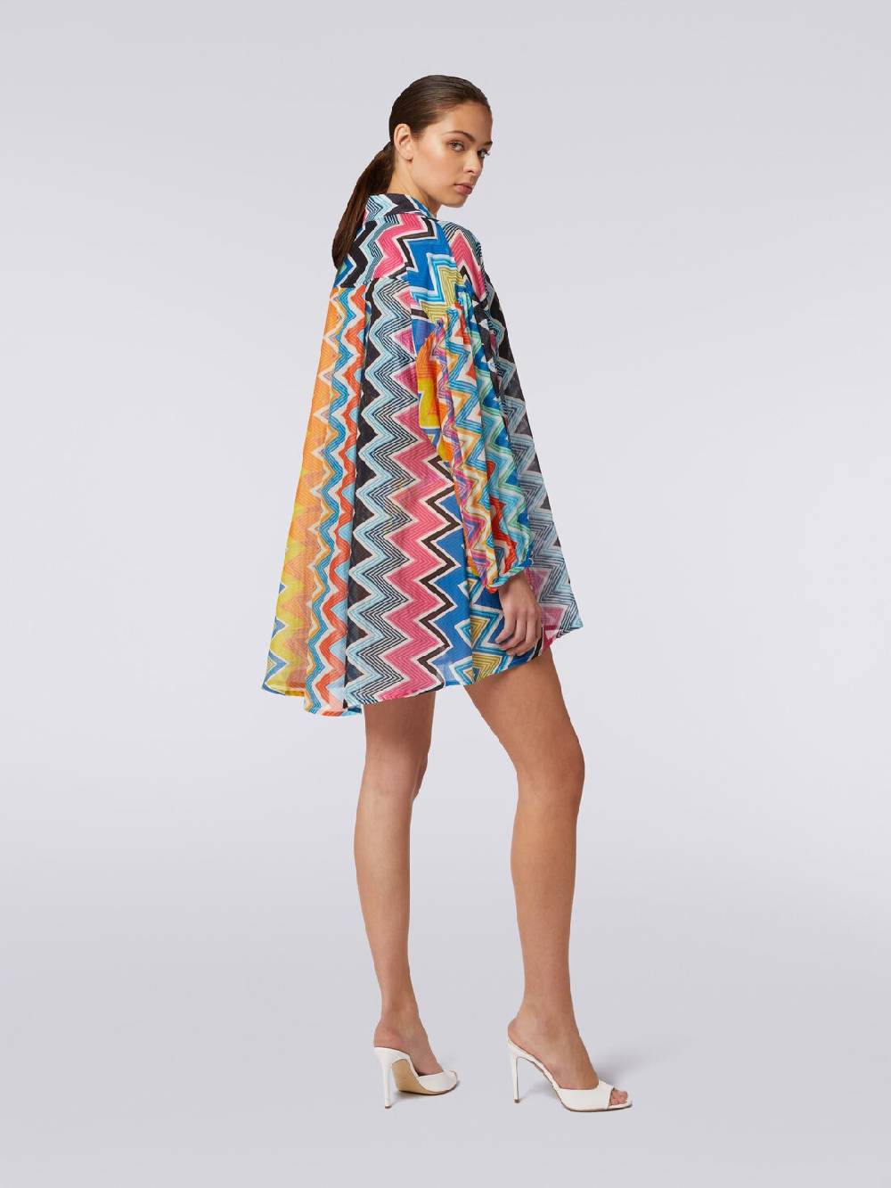 Missoni Blusa oversize in seta e cotone stampa zig zag Ultimi due giorni