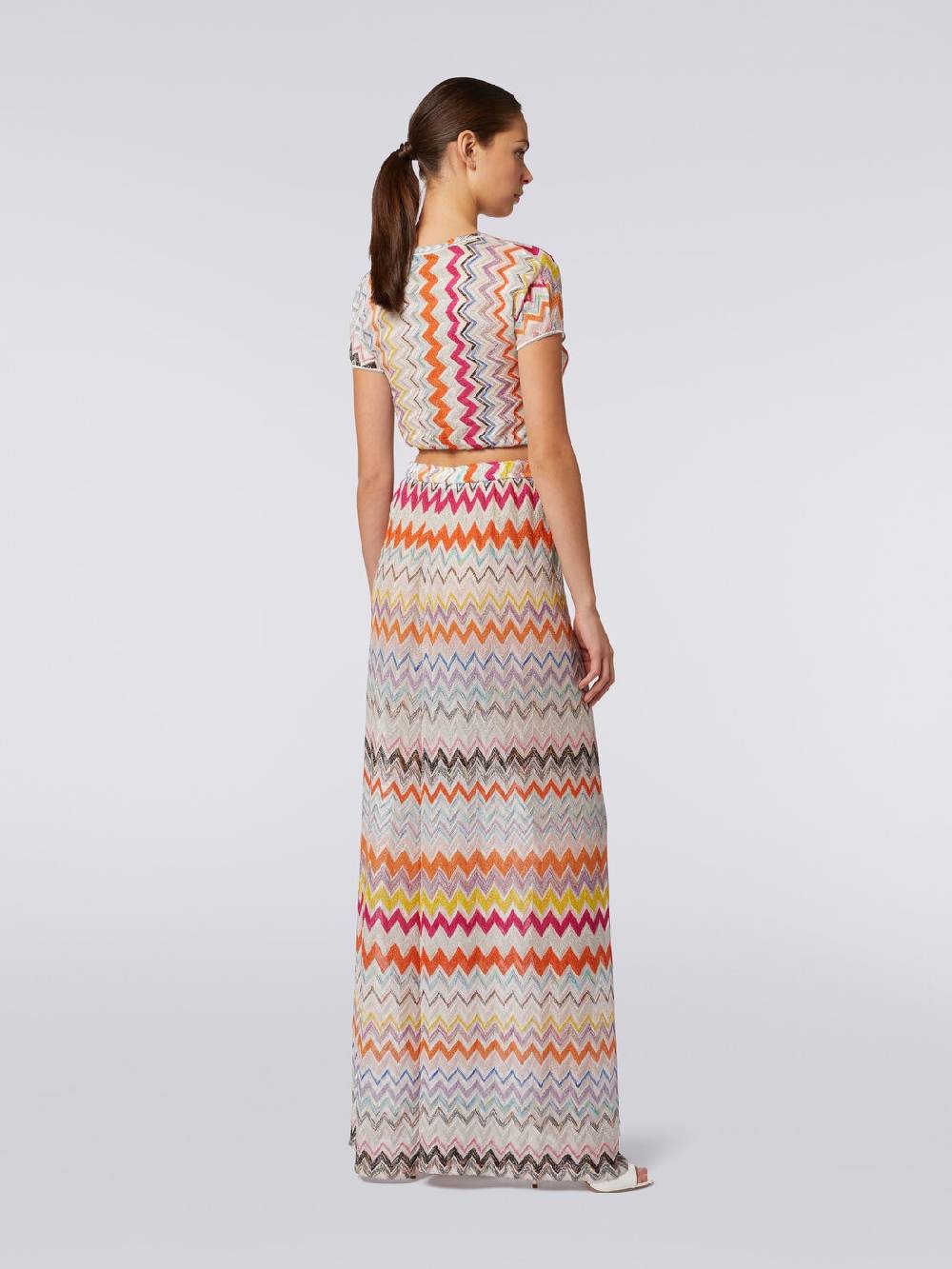Missoni Pantaloni a palazzo in misto viscosa chevron lamé Promozione temporanea