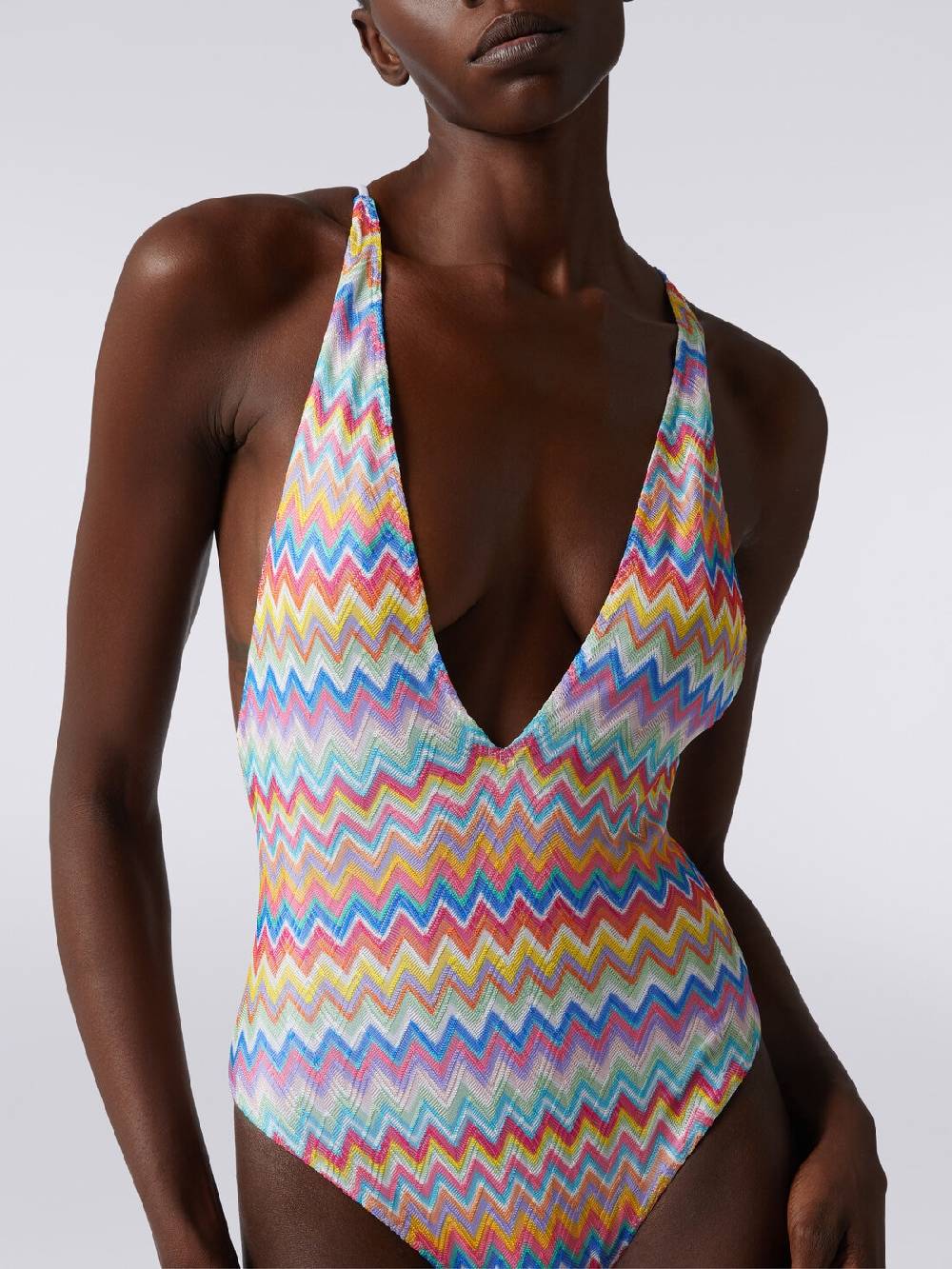 Missoni Costume intero stampa zig zag con scollatura a V Fino al 50% di sconto