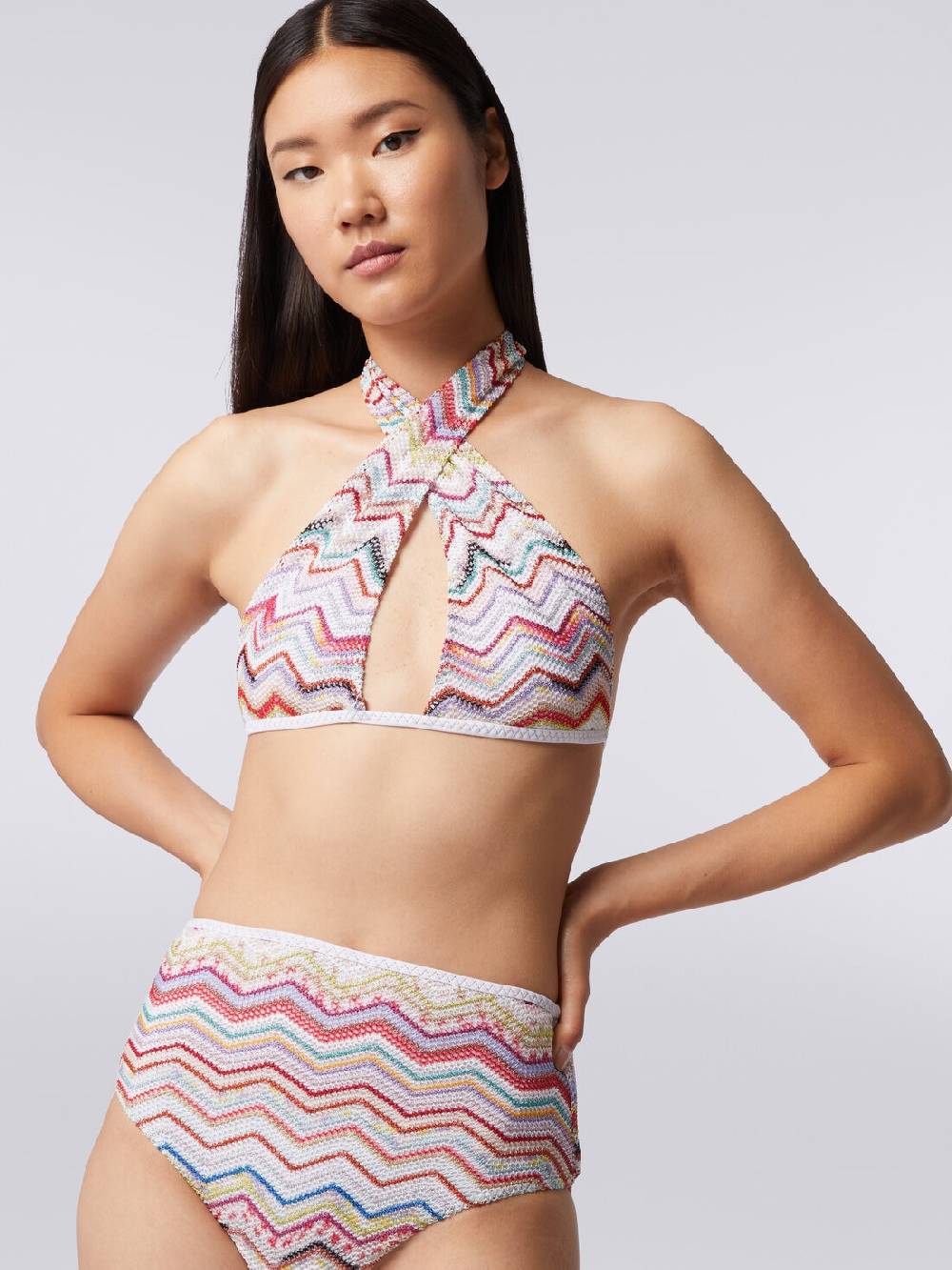 Missoni Bikini in crochet con lurex e slip a vita alta Fino al 60% di sconto