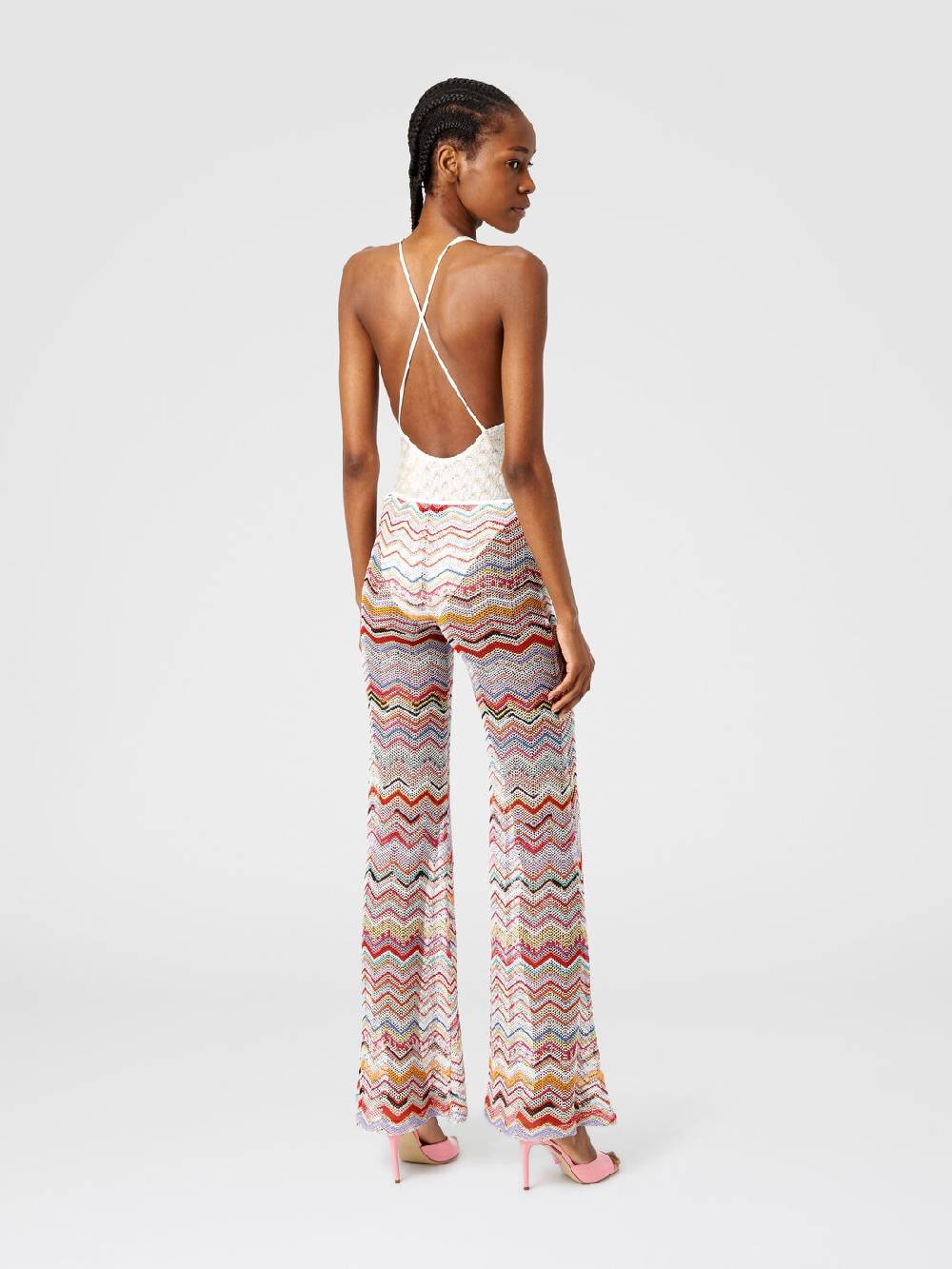 Missoni Pantaloni svasati in crochet zig zag con lurex Fino al 65% di sconto