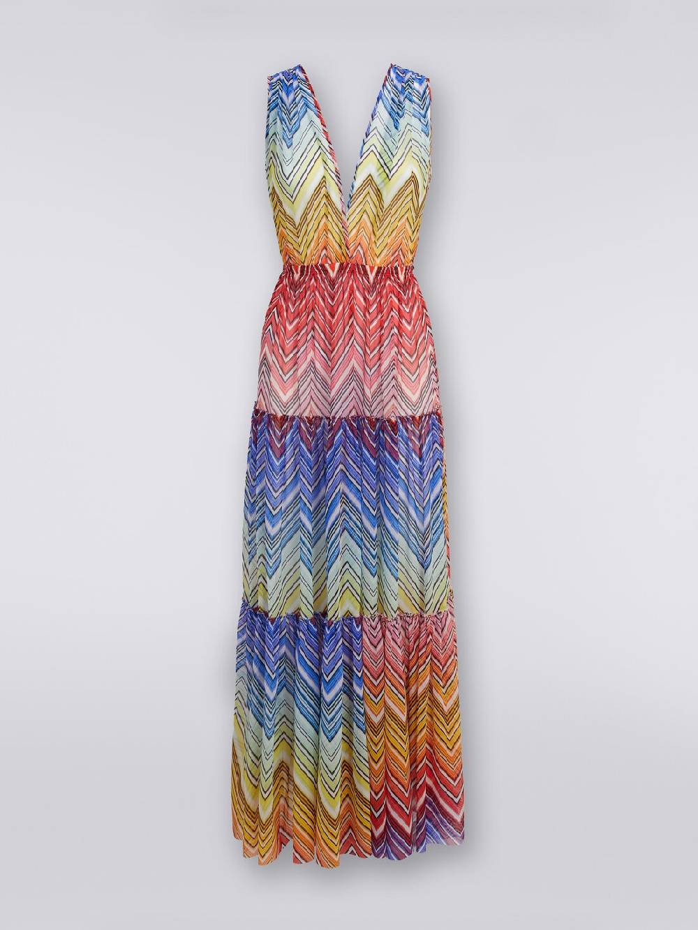 Missoni Abito copricostume lungo in tulle stampa zig zag Only for today