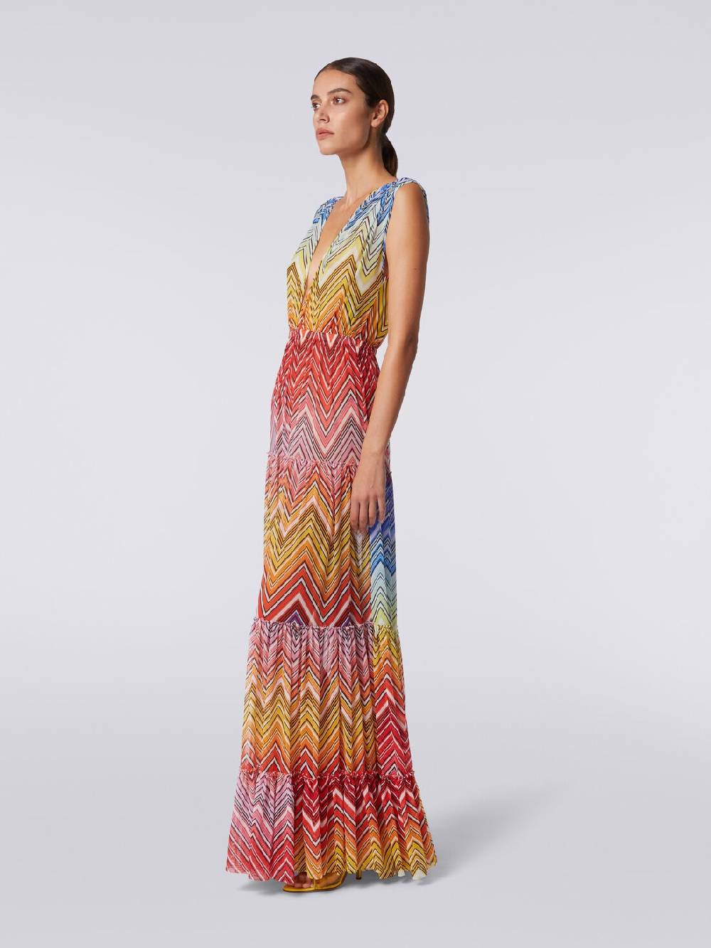 Missoni Abito copricostume lungo in tulle stampa zig zag Only for today