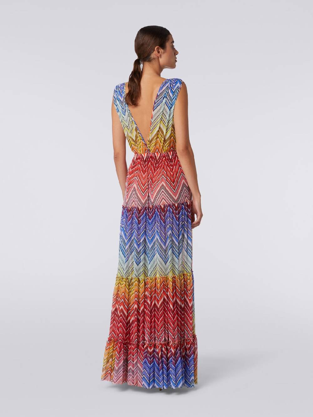 Missoni Abito copricostume lungo in tulle stampa zig zag Only for today