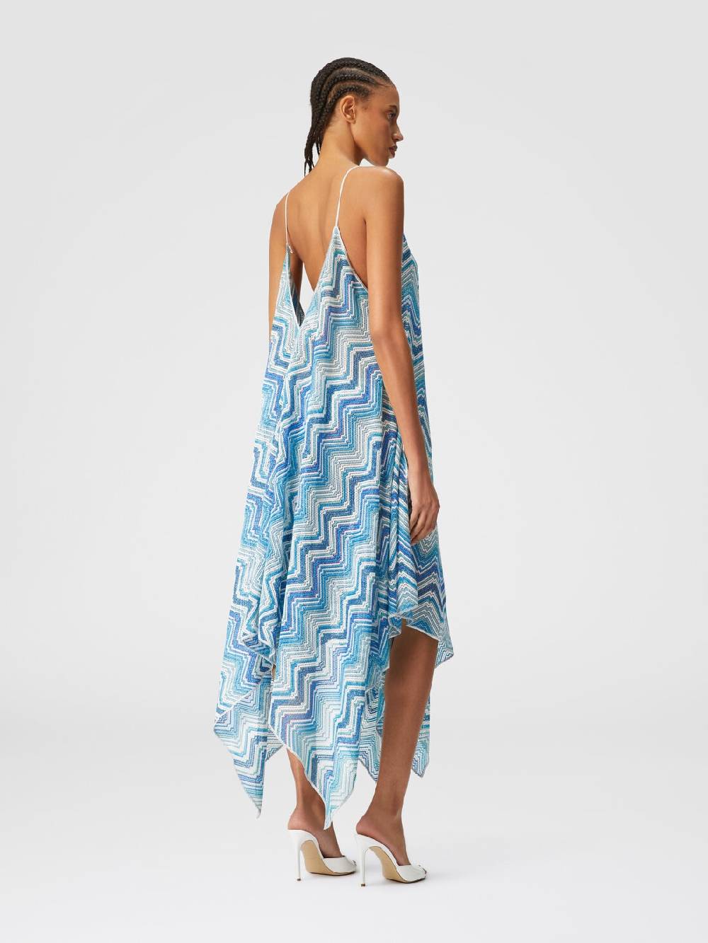 Missoni Copricostume lungo taglio foulard in crochet chevron lamé Sostegno trimestrale