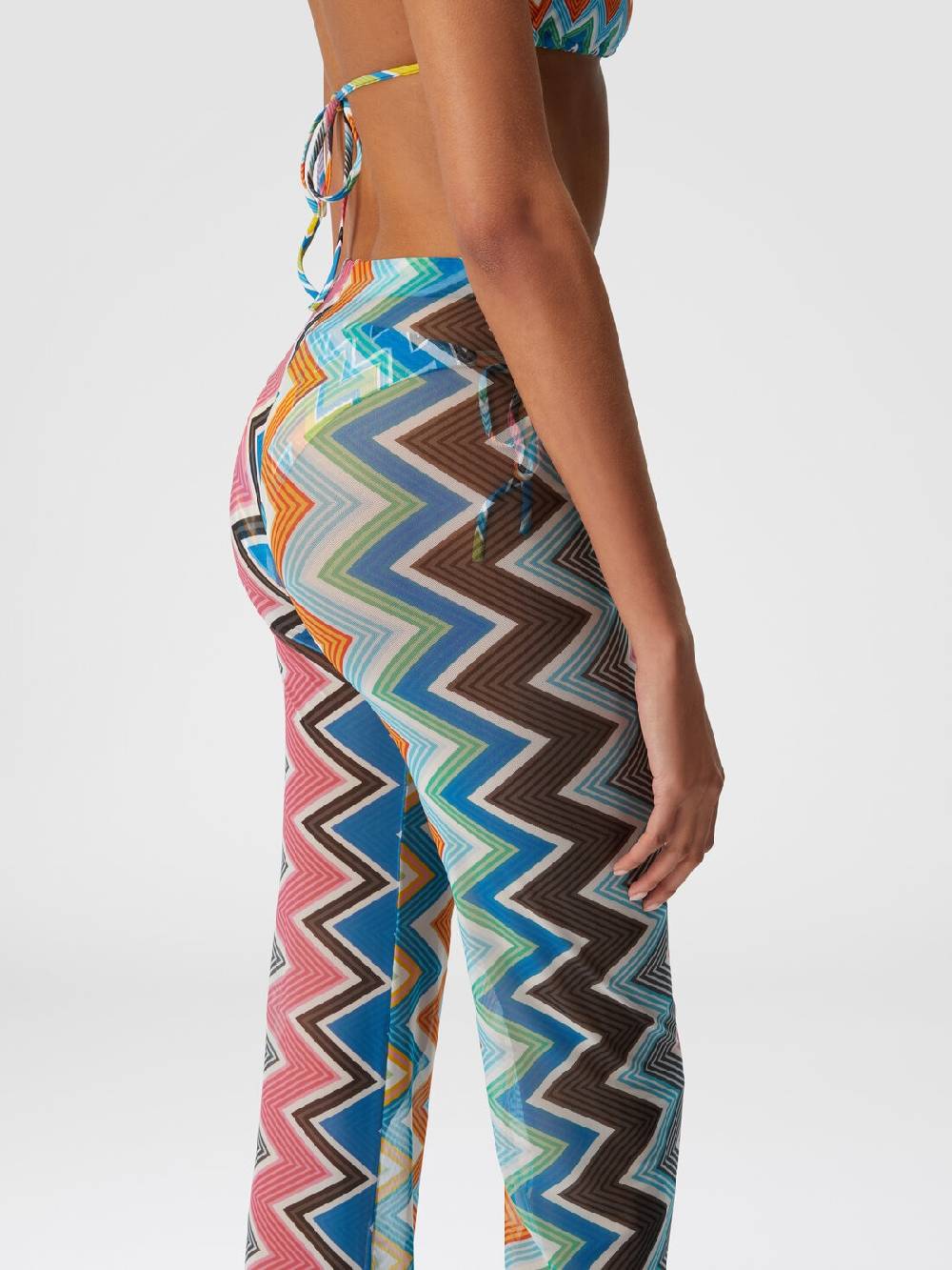 Missoni Pantaloni copricostume in tulle stampa zig zag Fino al 55% di sconto