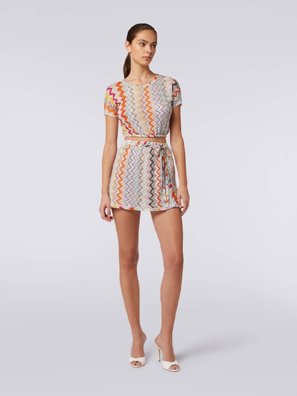 Missoni Crop top in misto viscosa chevron con lurex Discount Store per i nuovi prodotti