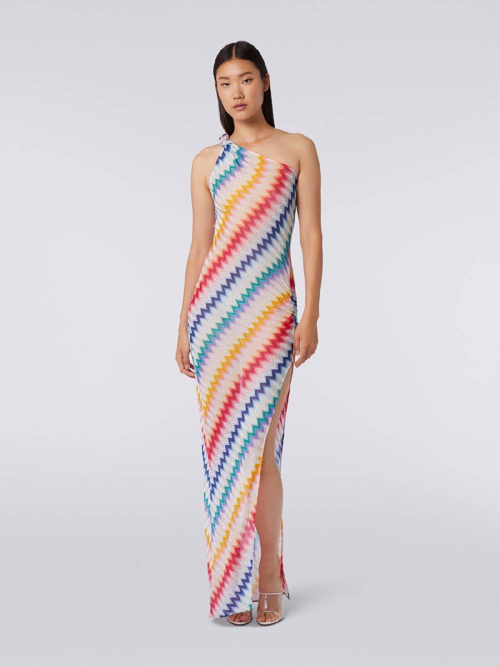 Missoni Copricostume monospalla lungo con stampa zig zag 50% di sconto con spedizione gratuita