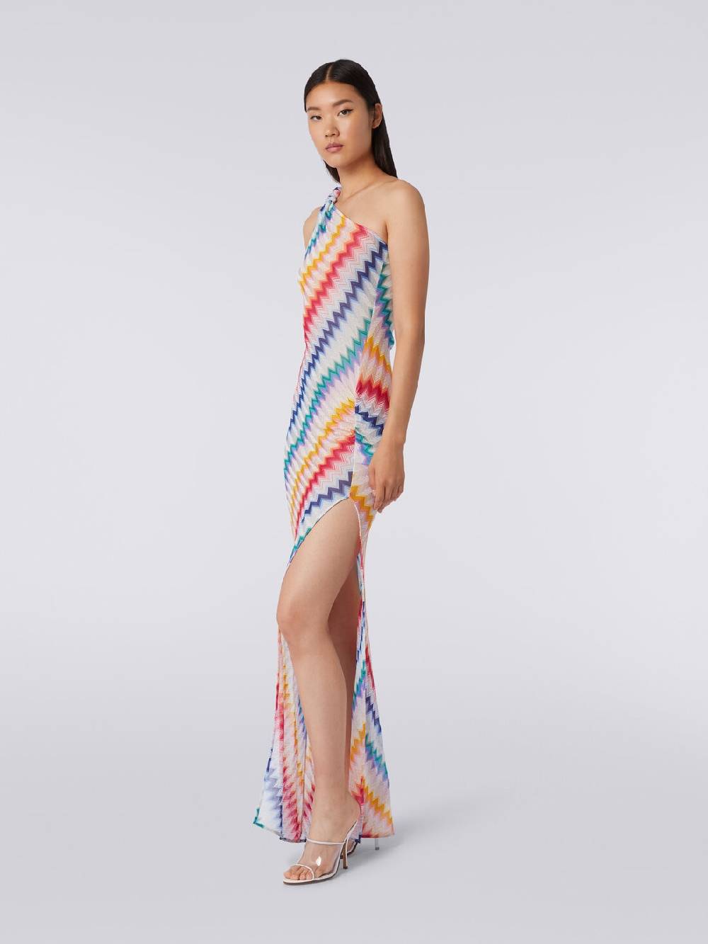 Missoni Copricostume monospalla lungo con stampa zig zag 50% di sconto con spedizione gratuita