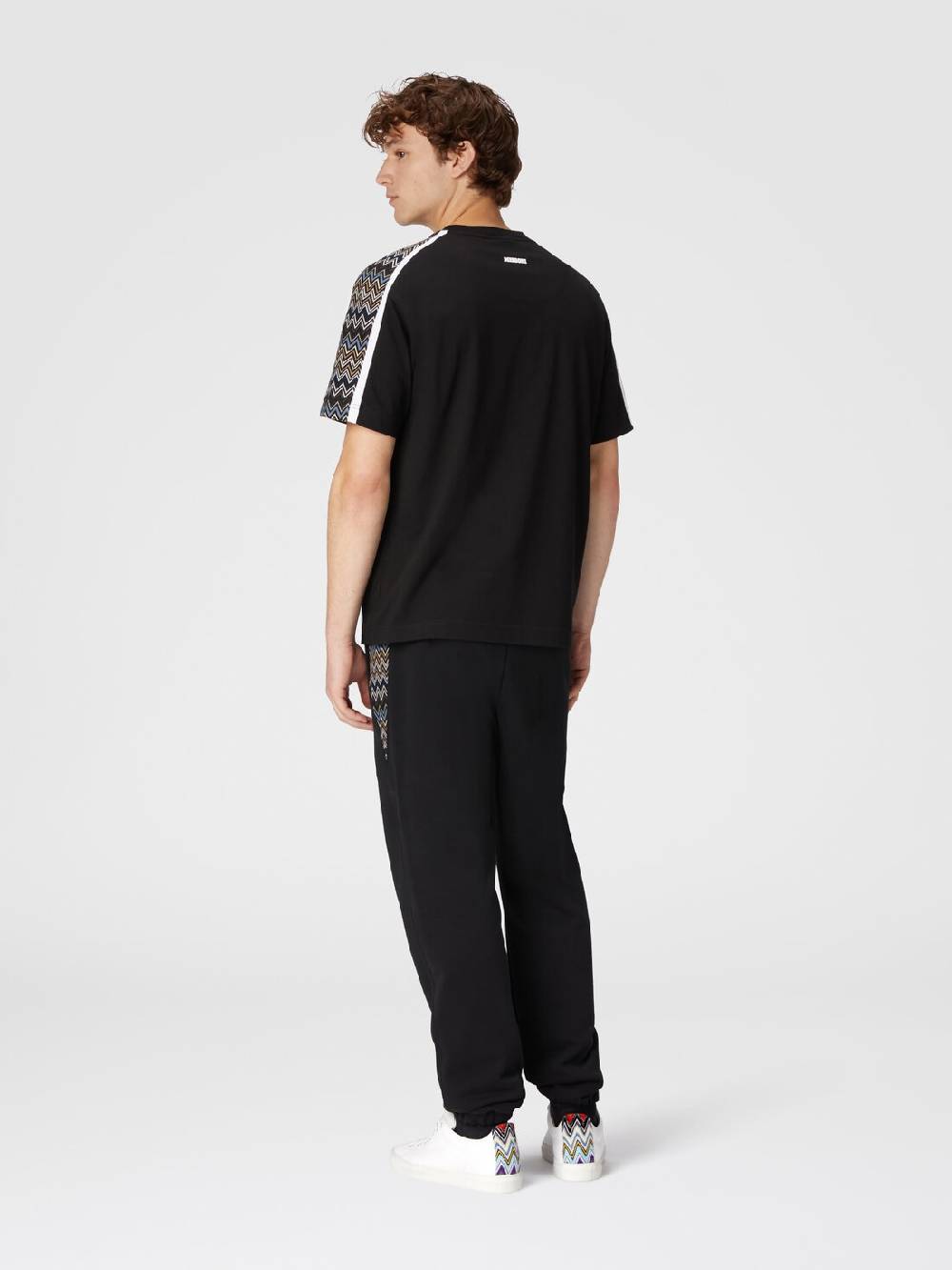 Missoni T-shirt in jersey di cotone con inserti zig zag Trasporto libero internazionale