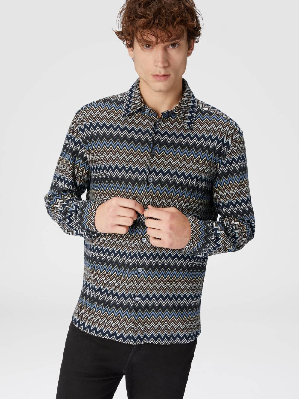 Missoni Camicia in cotone zig zag Black Friday Prezzi