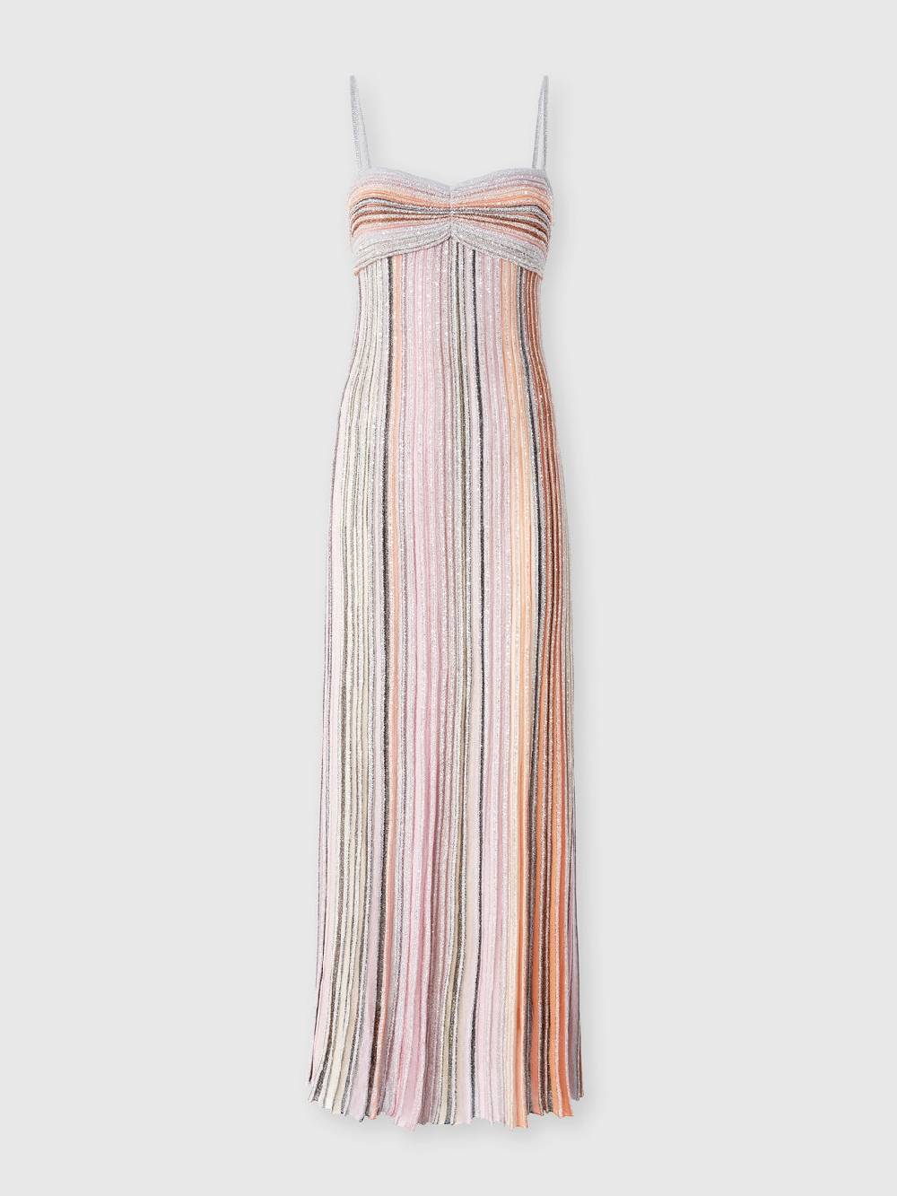 Missoni Abito lungo senza maniche in maglia plissée lamé Duty-free