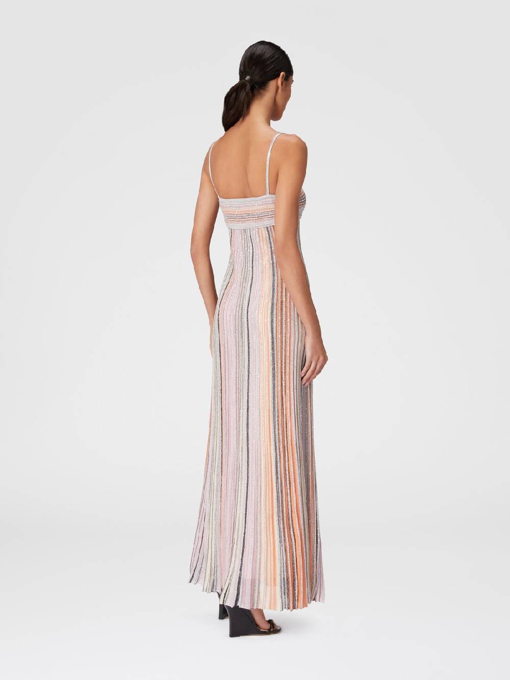 Missoni Abito lungo senza maniche in maglia plissée lamé Duty-free