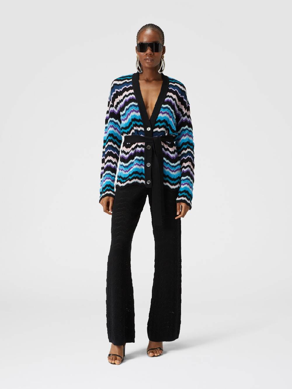 Missoni Pantapalazzo con zig zag tono su tono Italy