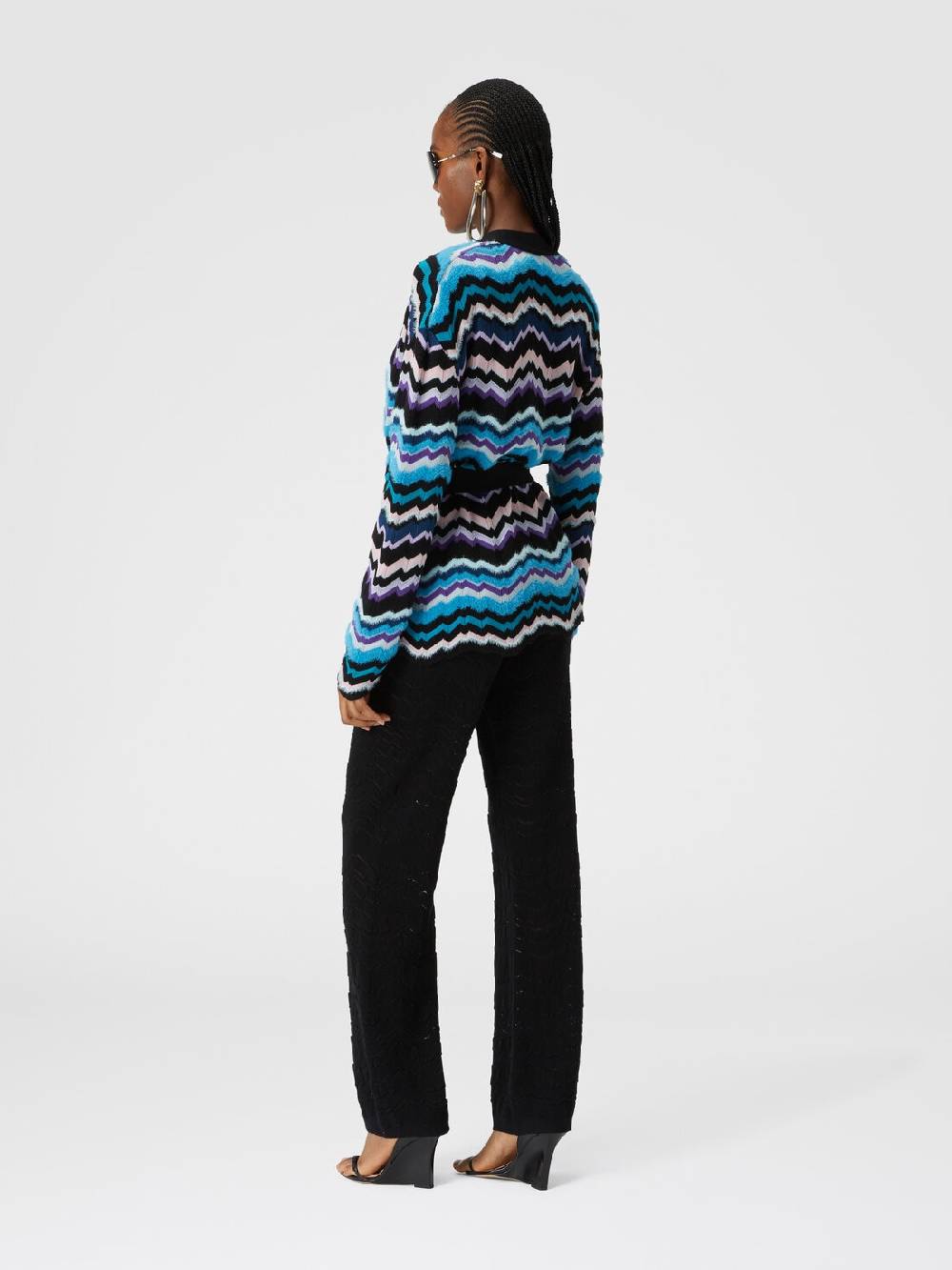Missoni Pantapalazzo con zig zag tono su tono Italy
