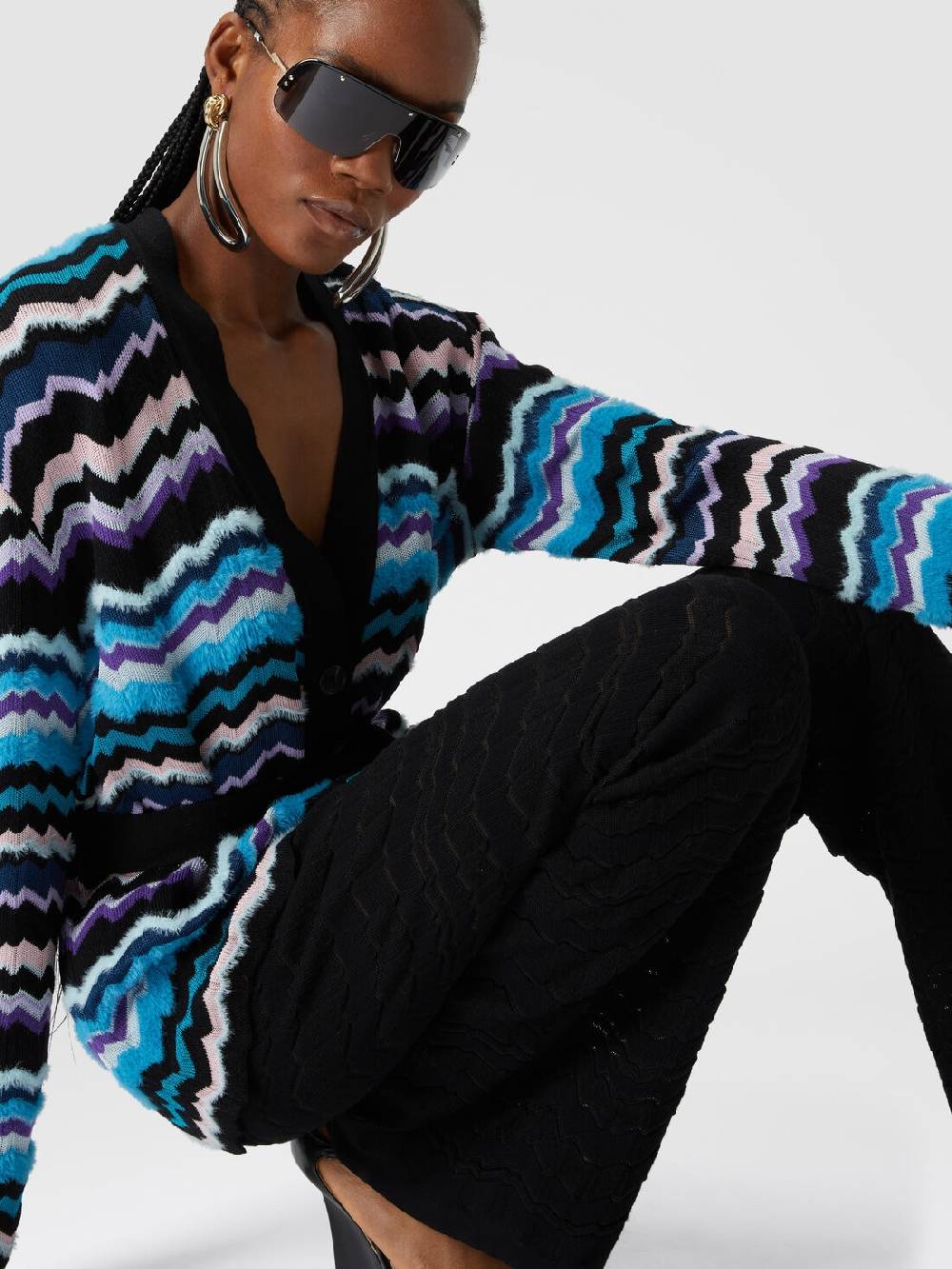 Missoni Pantapalazzo con zig zag tono su tono Italy