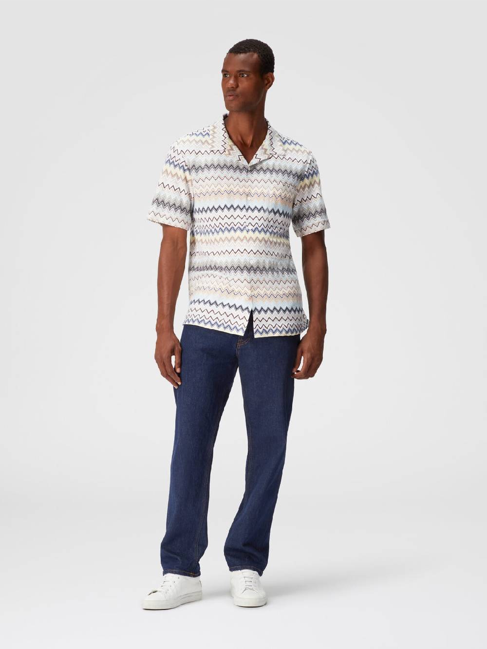 Missoni Camicia taglio bowling in cotone zig zag
