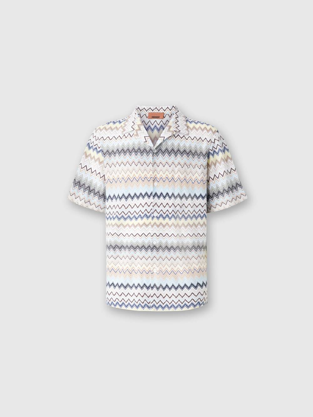 Missoni Camicia taglio bowling in cotone zig zag Promozione