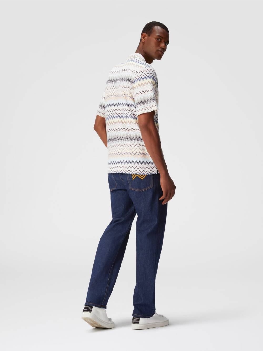 Missoni Camicia taglio bowling in cotone zig zag Promozione