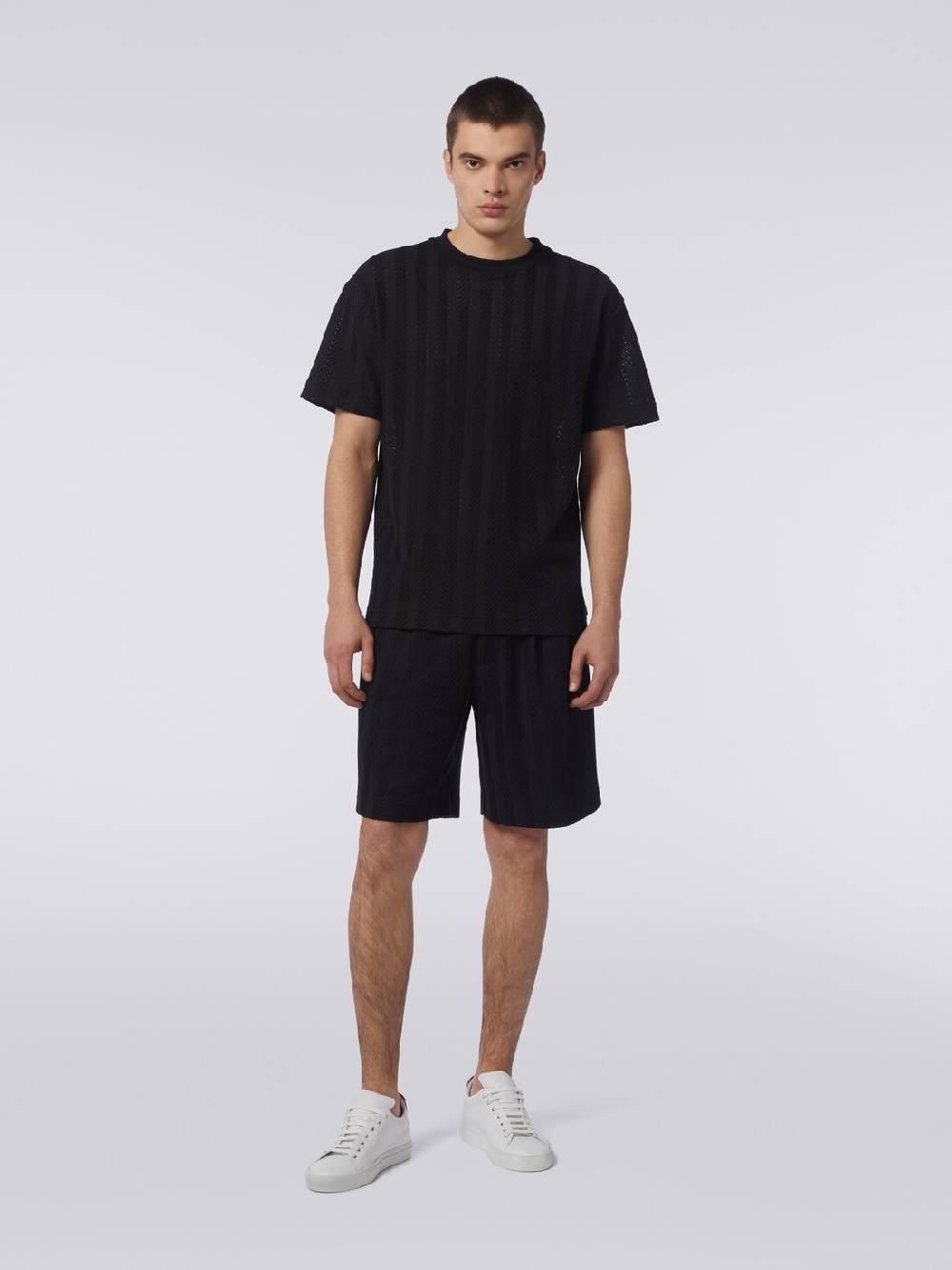 Missoni T-shirt girocollo in cotone e viscosa chevron Pezzi Unici