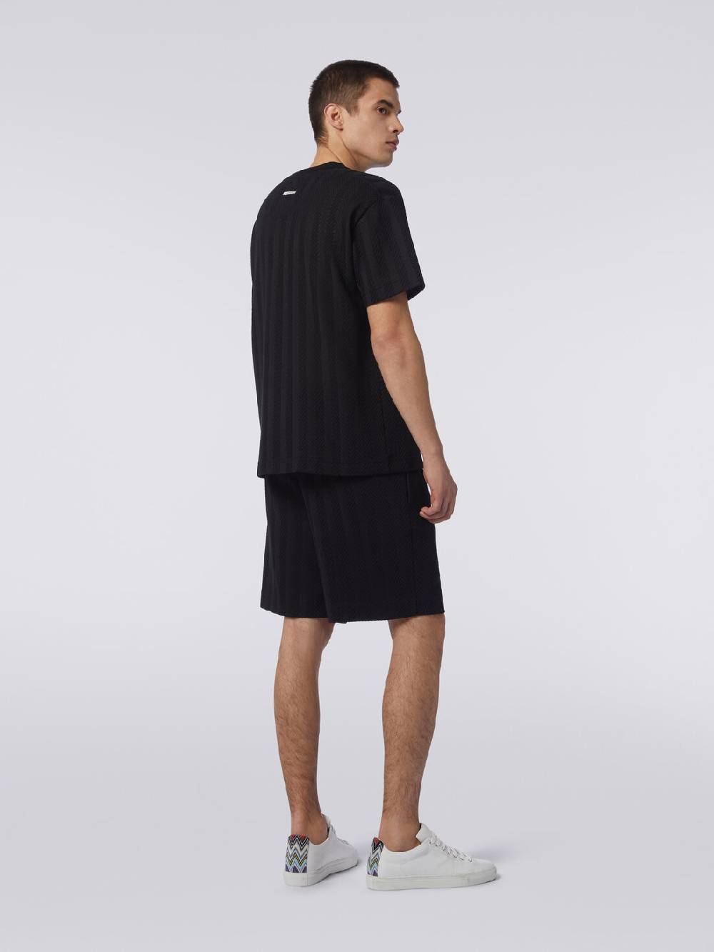 Missoni T-shirt girocollo in cotone e viscosa chevron Pezzi Unici