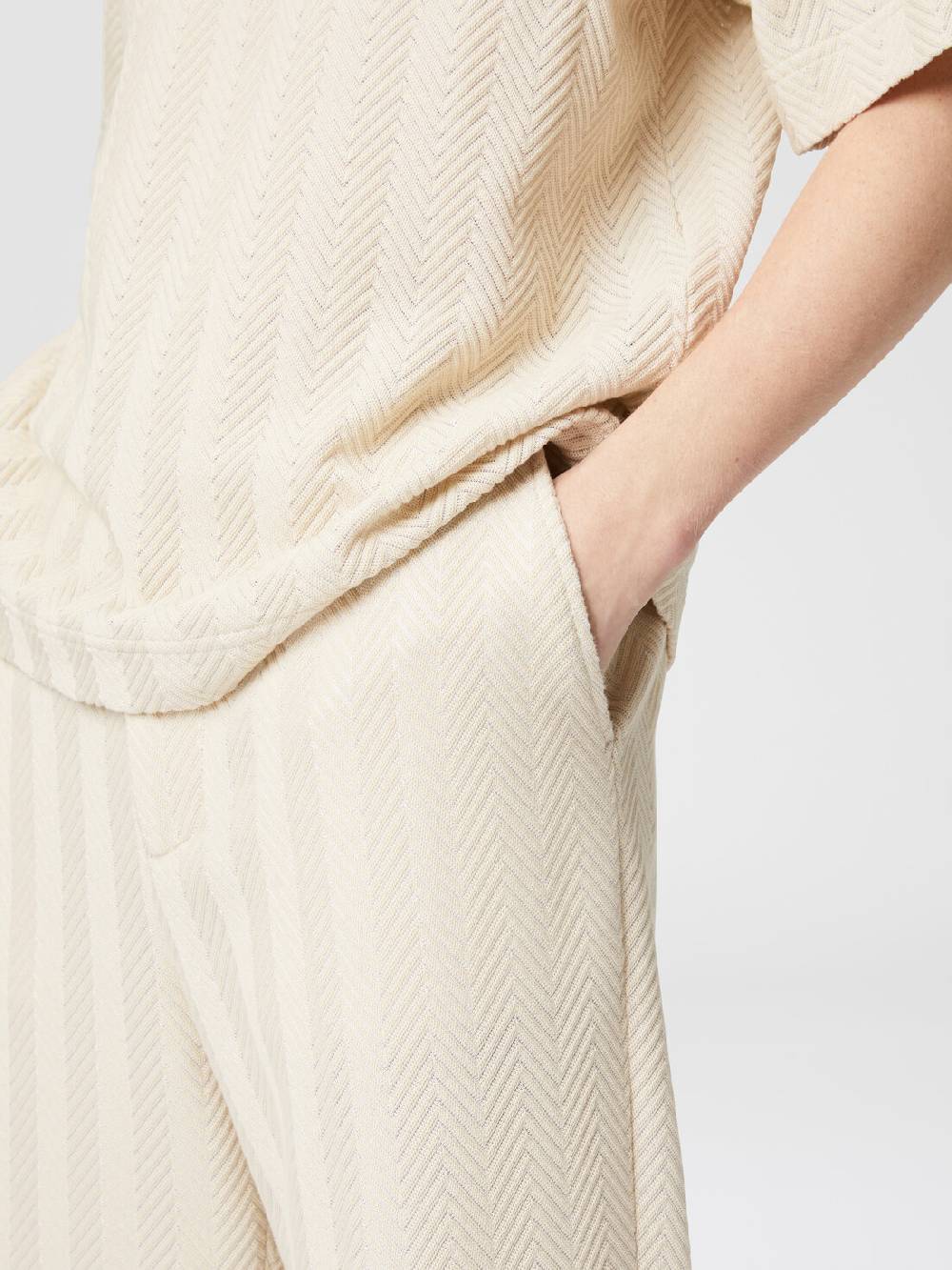 Missoni Pantaloni classici in cotone e viscosa zig zag Qualità Garantita