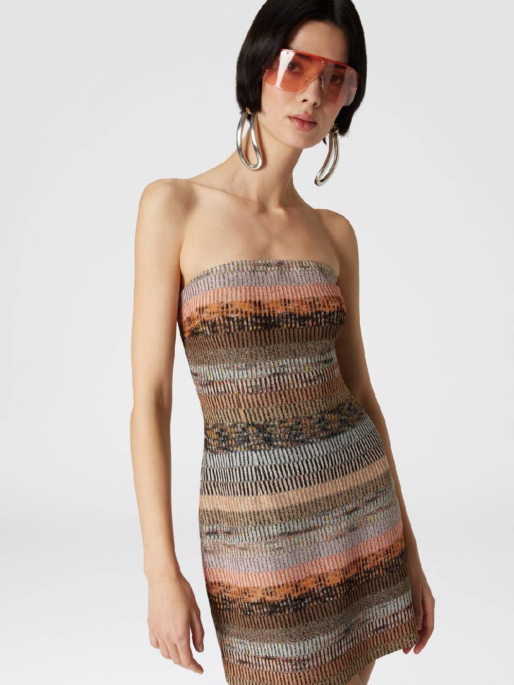 Missoni Mini-abito bustier in viscosa lamé Consegna Veloce