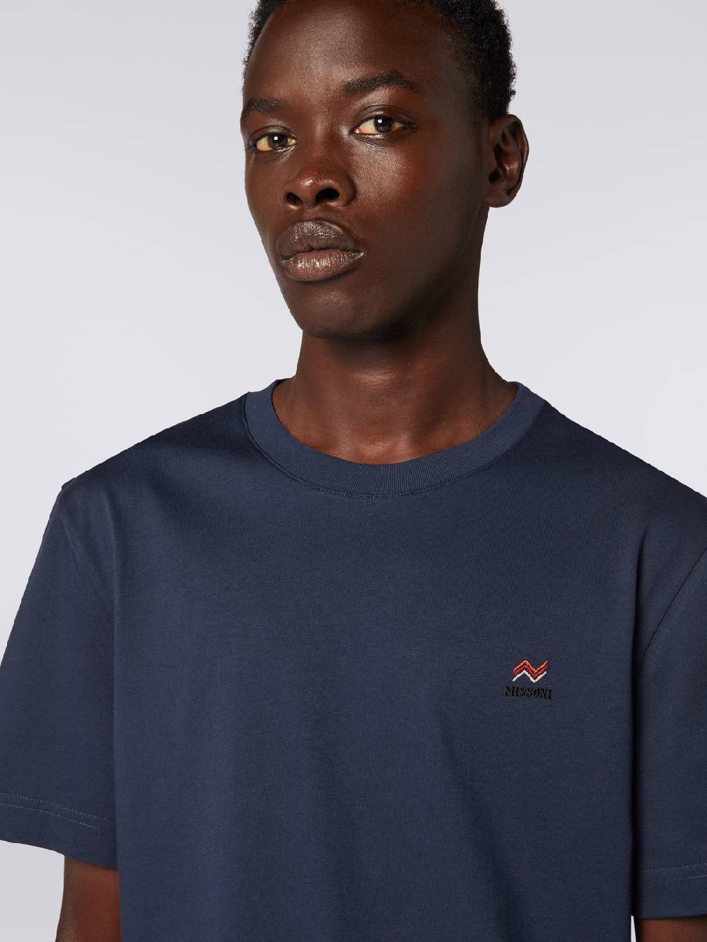 Missoni T-shirt girocollo in cotone con ricamo e logo Shopping Online