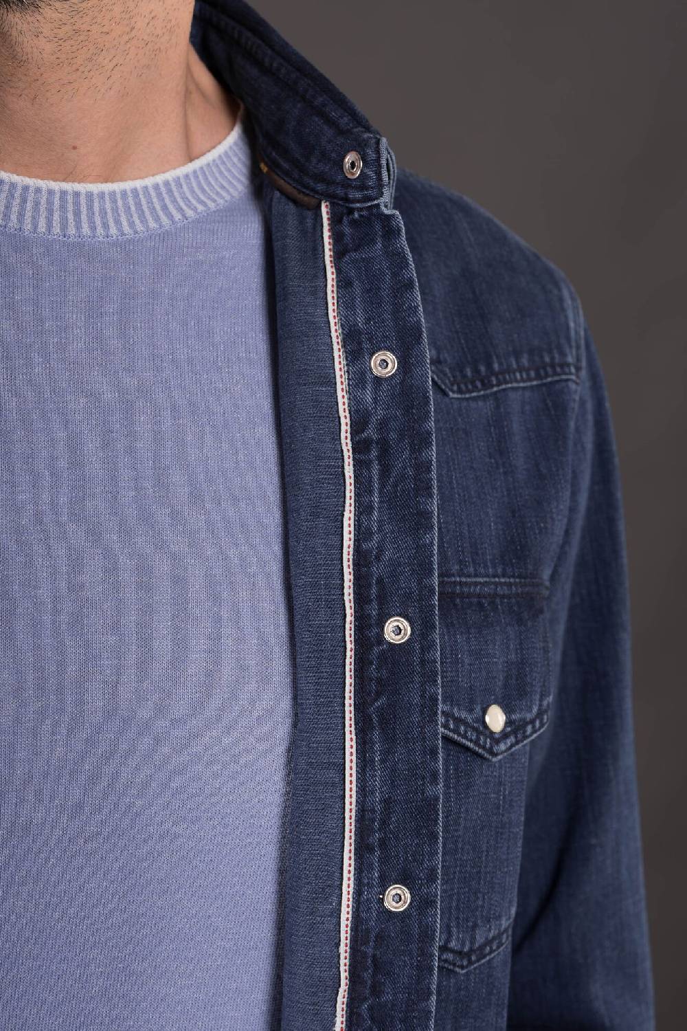 Moorer Camicie LARRIE-32 LIGHT DENIM In Vendita