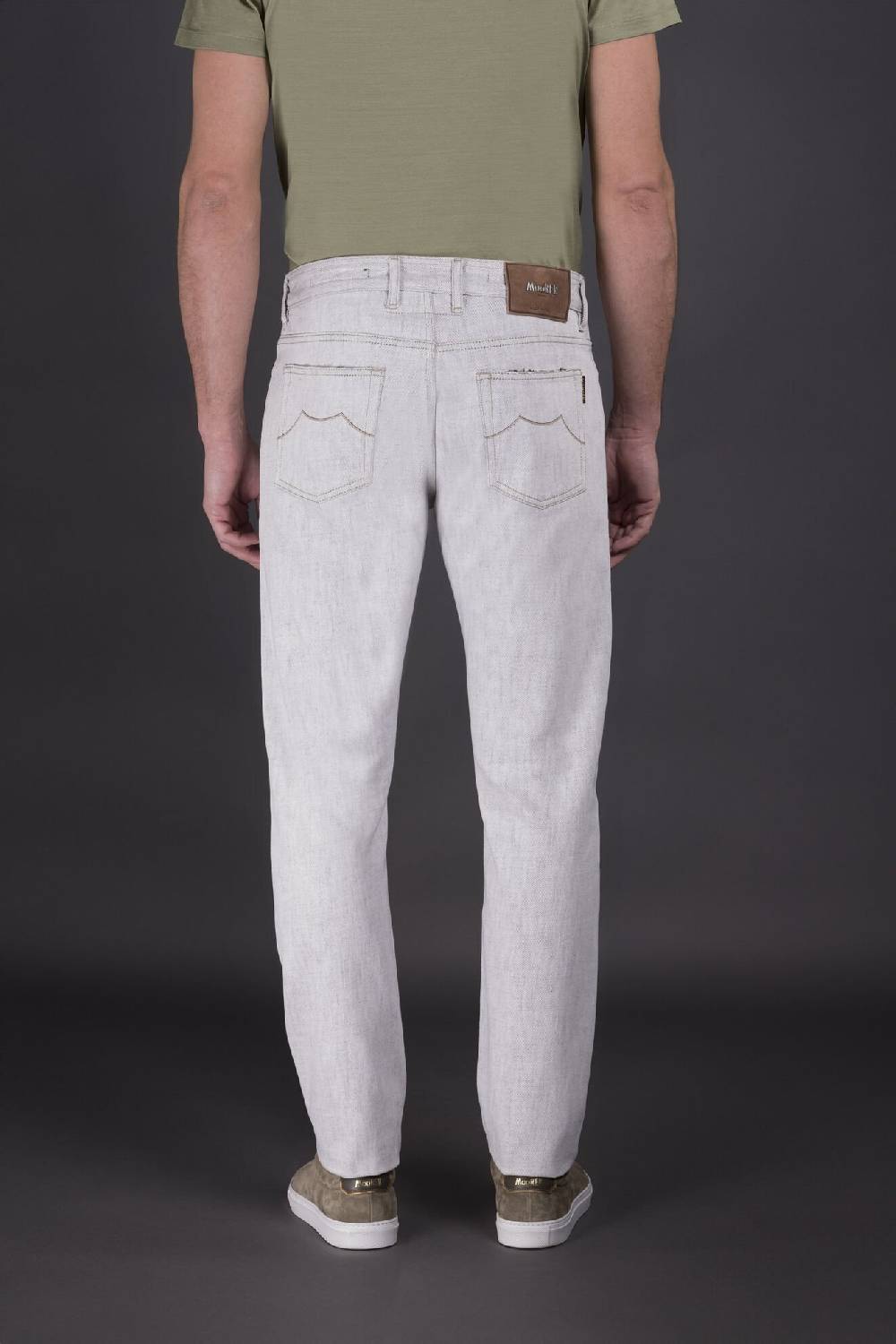 Moorer Pantaloni PAVEL-73 WHITE Negozio