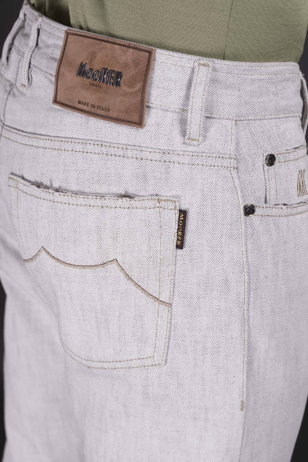 Moorer Pantaloni PAVEL-73 WHITE Negozio