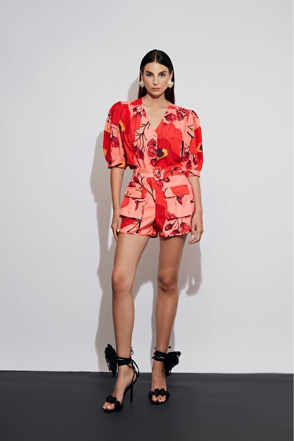 Odì Odì ERNY 250S406 CAMICIE e BLUSE FIORE ROSA/ROSSO 3471 Qualità Garantita