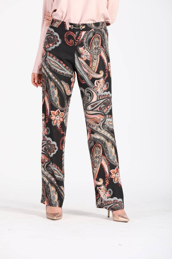 Oltre Tempo Pantalone in viscosa cashmere con gancio oro Negozi Online