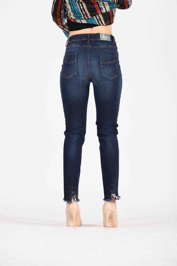 Oltre Tempo Jeans cinque tasche un bottone Acquista Ora