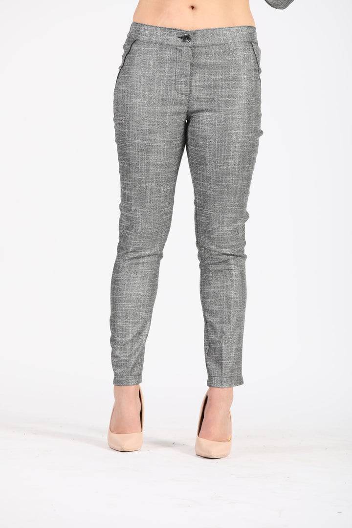 Oltre Tempo Pantalone capri con profili ai lati effetto lamè Fino Al -60%