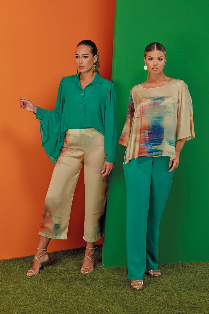 Oltre Tempo Camicia in georgette con bottoncini Pezzi Unici