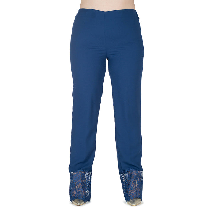 Oltre Tempo Pantalone in cadì unito con pizzo Italy