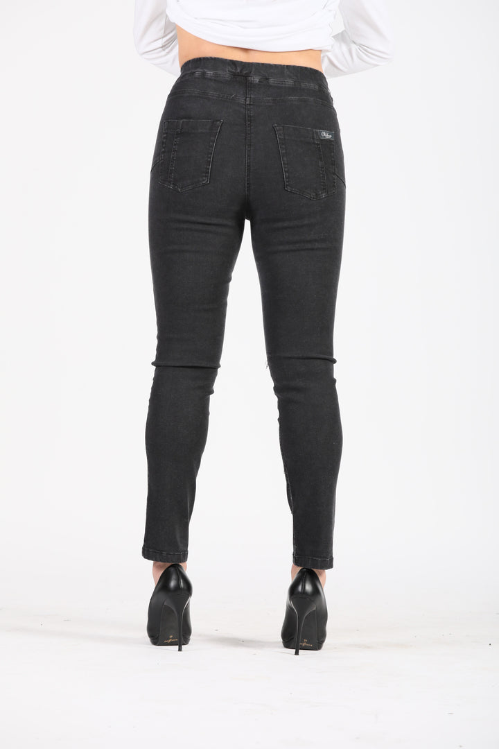 Oltre Tempo Jeans con elastico in vita In Vendita