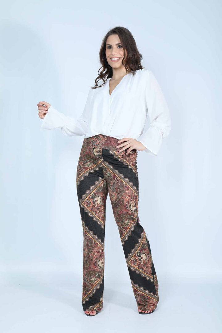 Oltre Tempo Pantalone in maglia lurex fantasia oro Italia