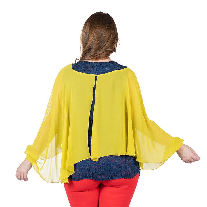Oltre Tempo Coprispalle corto in georgette chiffon Online