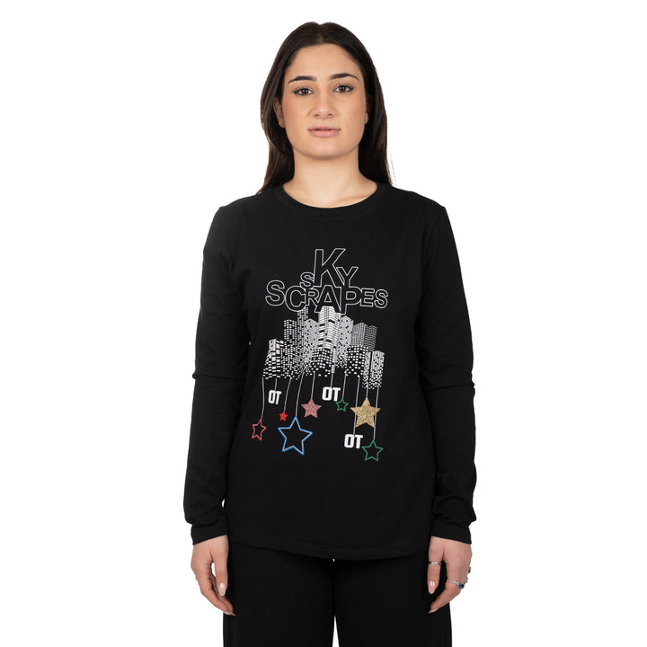 Oltre Tempo Maglia in cotone con stampa Negozio