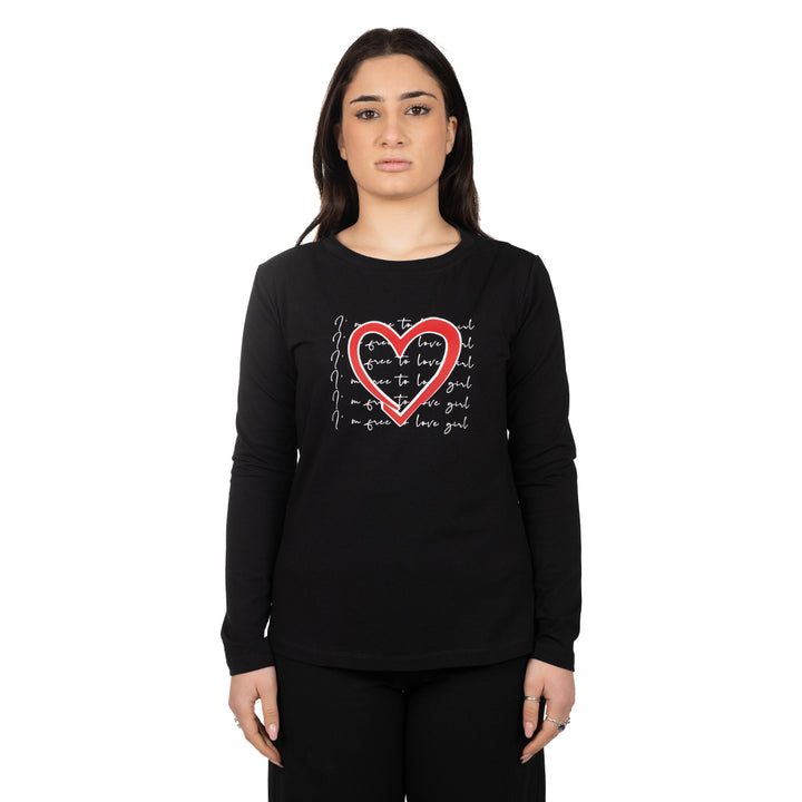 Oltre Tempo Maglia in cotone con stampa Moda