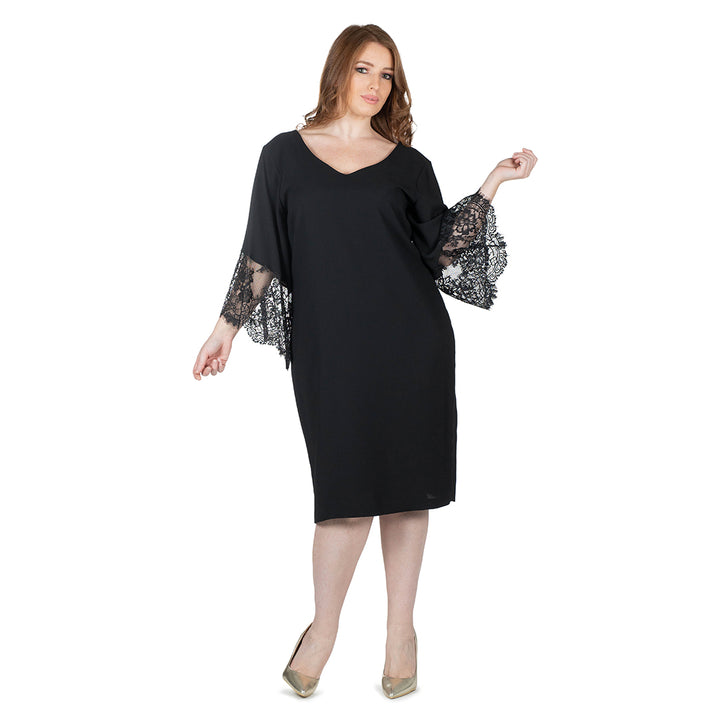 Oltre Tempo Vestito midi con maniche in pizzo Italy
