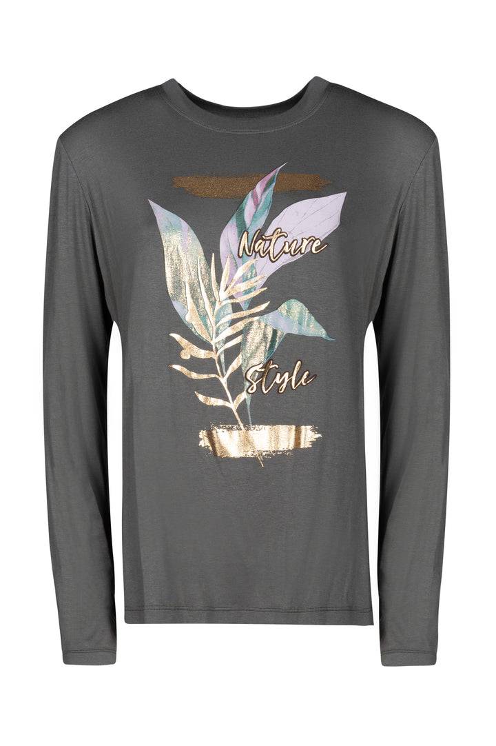 Oltre Tempo T-shirt girocollo manica lunga in viscosa Convenienza