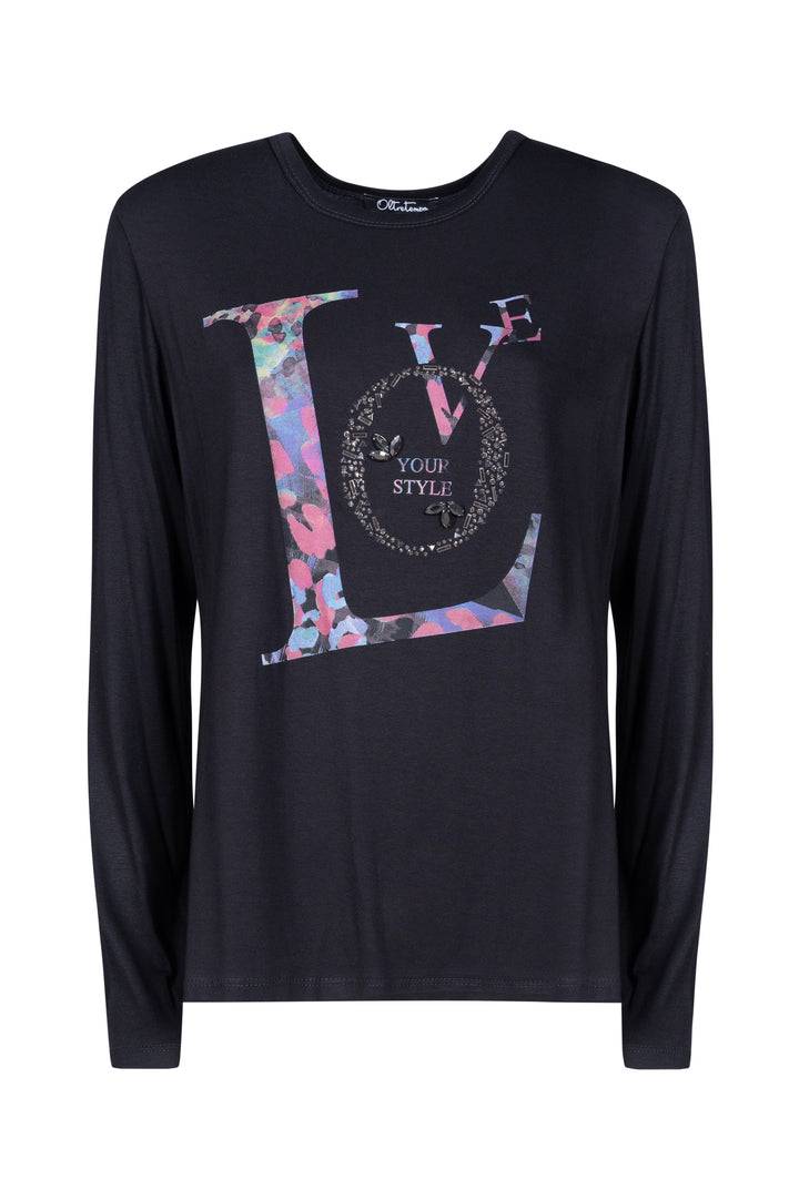 Oltre Tempo T-shirt in viscosa con stampa Novità