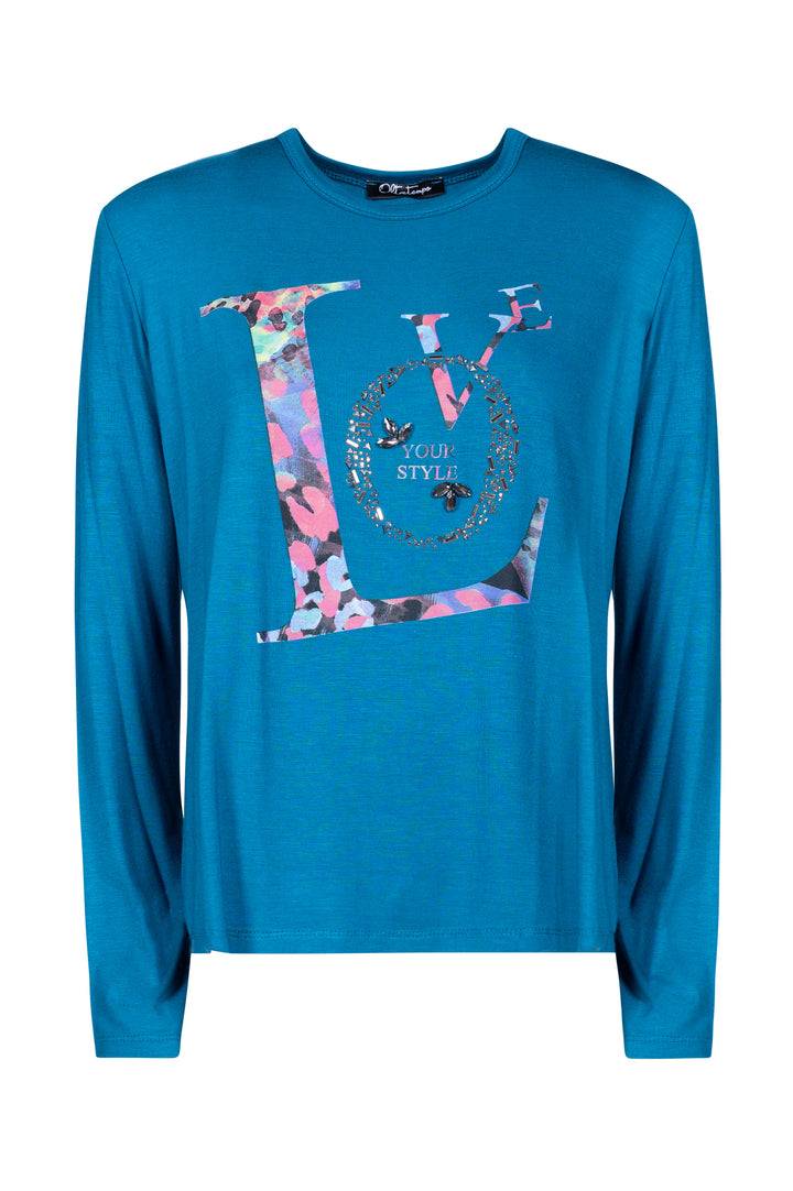 Oltre Tempo T-shirt in viscosa con stampa Novità