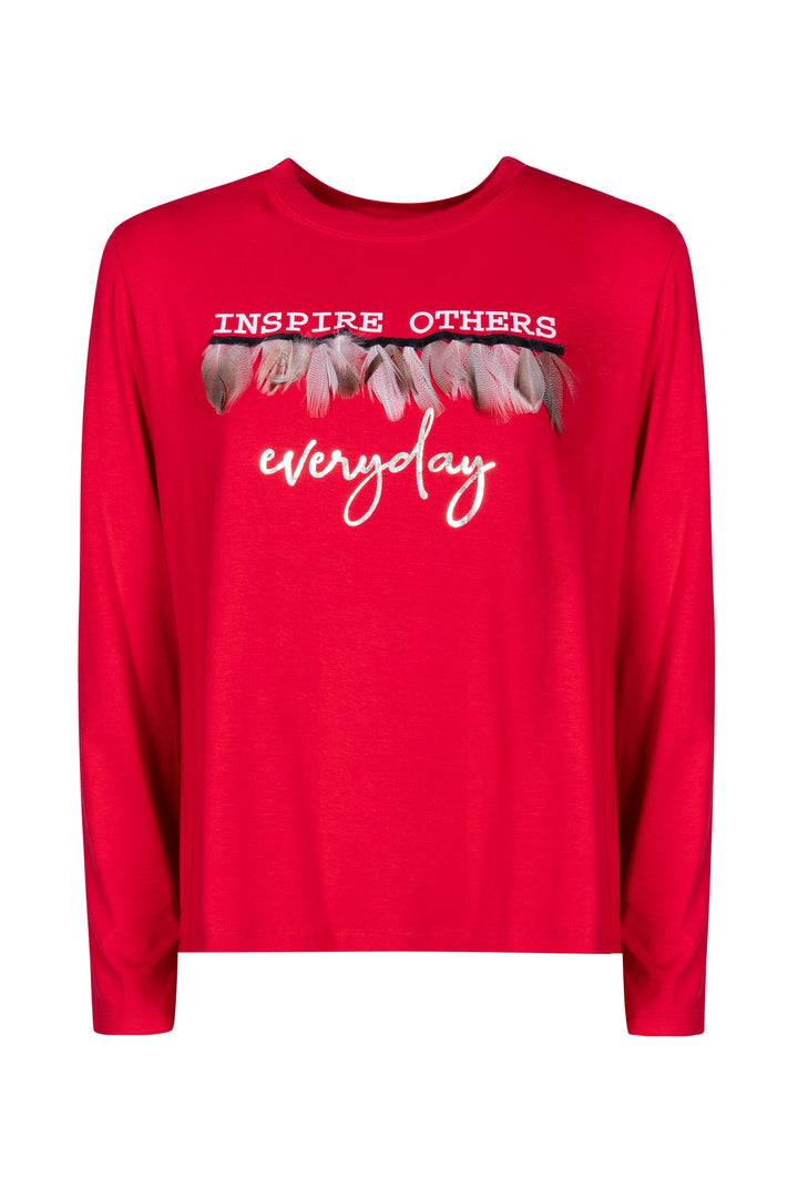 Oltre Tempo T-shirt viscosa con stampa Sconto
