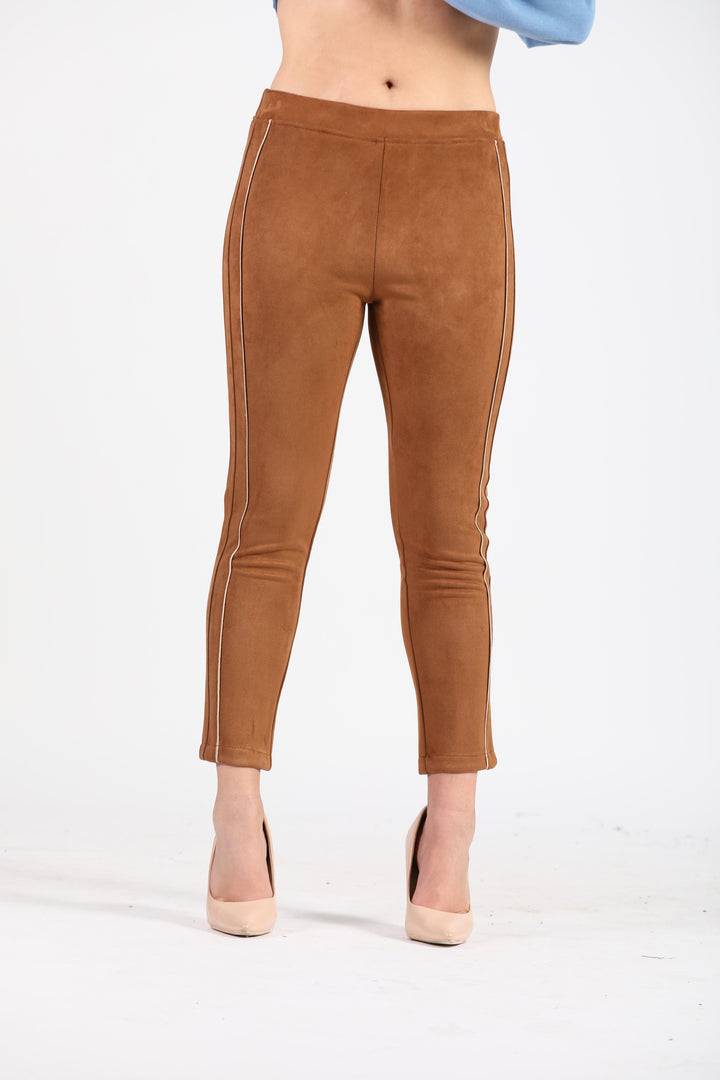 Oltre Tempo Pantalone capri dainetto con profili in raso Saldi Di Fabbrica