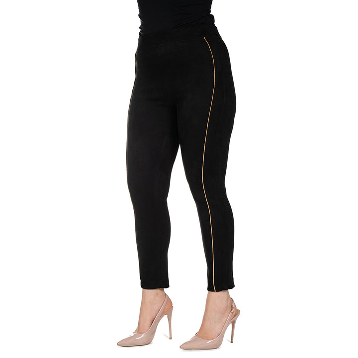 Oltre Tempo Pantalone capri dainetto con profili in raso Saldi Di Fabbrica