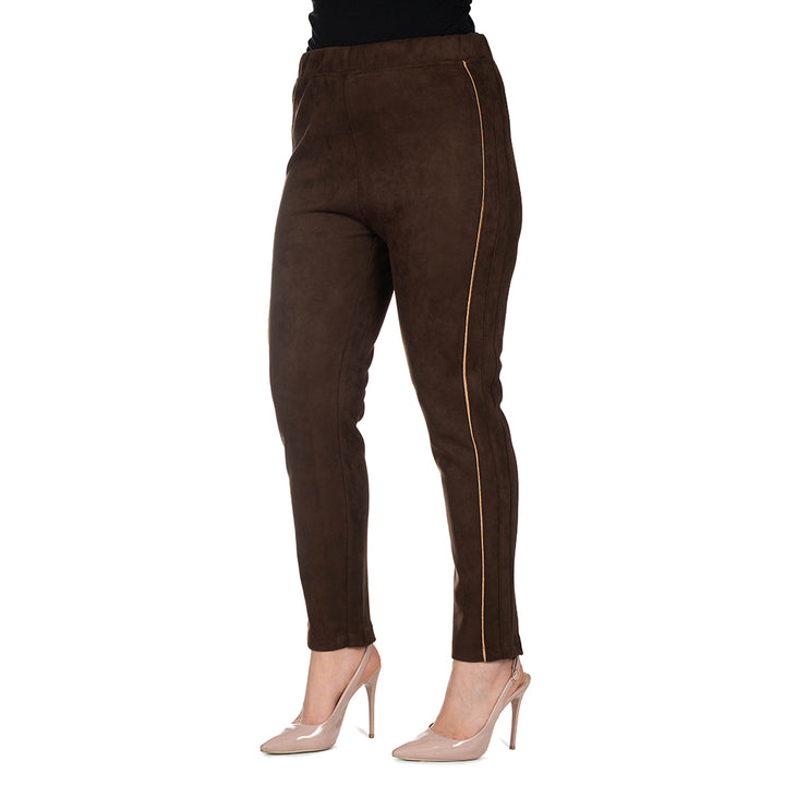 Oltre Tempo Pantalone capri dainetto con profili in raso Saldi Di Fabbrica